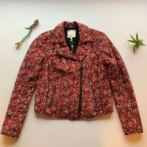 Joie 100% Silk Floral Frona Quilted Blazer size XS